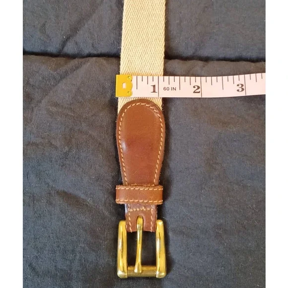J. Crew Belt Womens 28 Classic Preppy Leather Canvas Retro Basic Simple Everyday - Picture 4 of 4